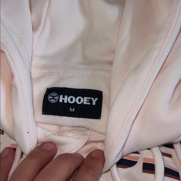 Aztec Patterned Hooey Hoodie in Cream and Pink - Picture 5 of 5